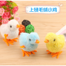 [READY STOCK] Cute Jumping Chicken Plush RANDOM Colour Clockwork Toy Baby Kids Children Educational